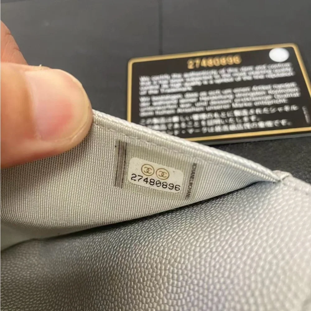 CHANEL WALLET ON CHAIN SILVER CAVIAR - Picture 4 of 11